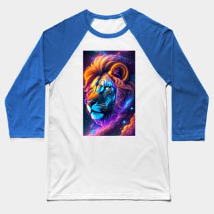 Galactic Lion Close Up Baseball T-Shirt